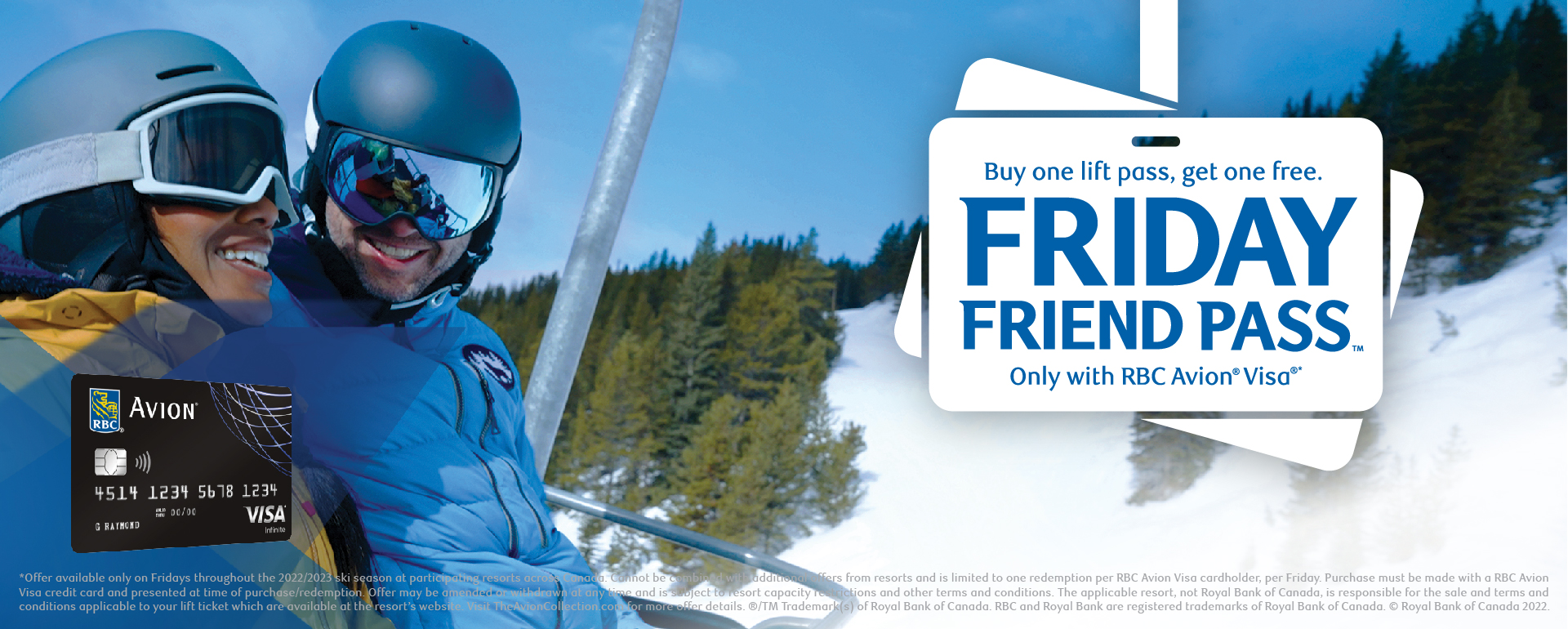 RBC Avion® Visa® Friday Friend Pass ™ 2 Lift Tickets Nakiska Ski